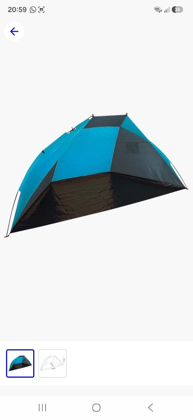 Strandtentje als nieuw, Caravans en Kamperen, Tenten, Ophalen of Verzenden, Zo goed als nieuw
