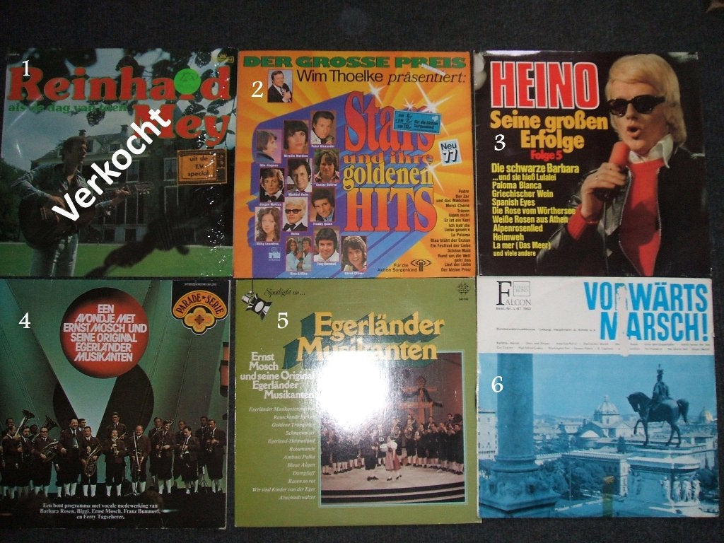 5 x Duitse LP, Heino, Reinhard Mey, muziekkorps 2,00 per st, Ophalen, Gebruikt, 12 inch, LP