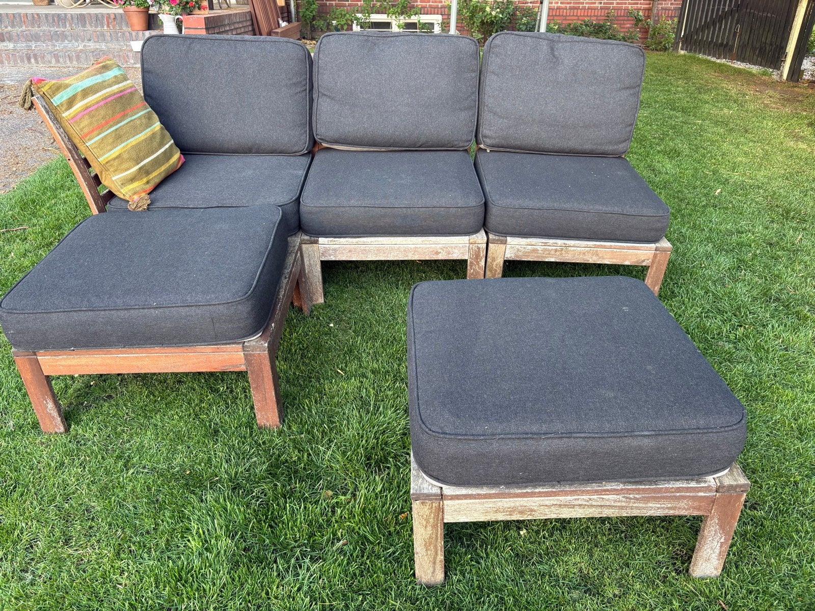 IKEA Äpplaro hardhouten loungeset, Ophalen, 4 zitplaatsen, Gebruikt, Hardhout