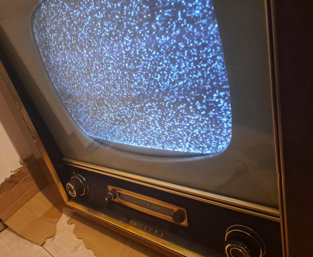 Philips beeldbuis televisie 1956, Ophalen, Gebruikt, 40 tot 60 cm, Philips