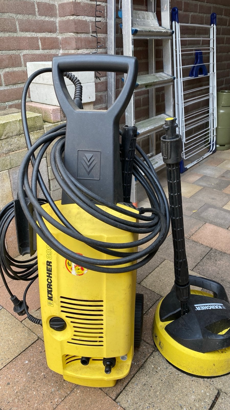 Gratis Kärcher hogedrukreiniger compleet Voor handige Harry, Tuin en Terras, Hogedrukreinigers, Ophalen, Gebruikt, Elektrisch