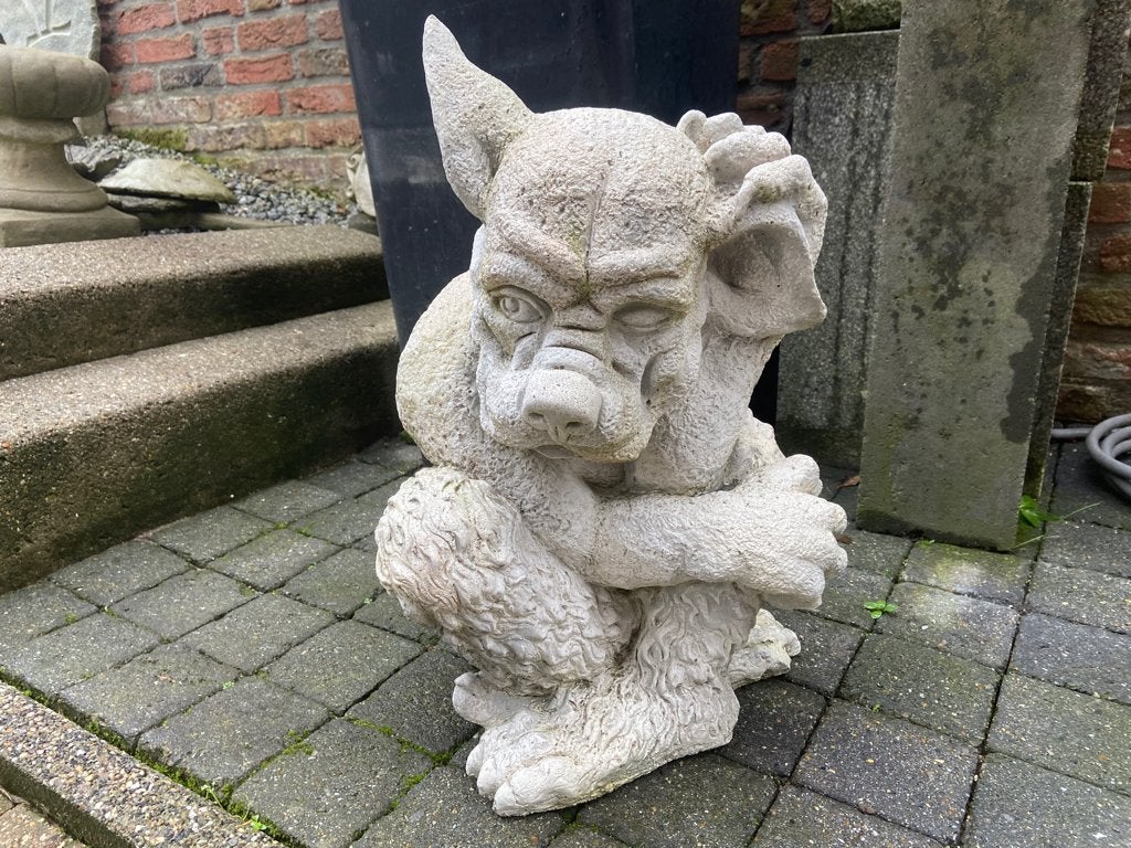 Gargoyle Hoogte 50cm, Ophalen, Nieuw, Beton, Dierenbeeld