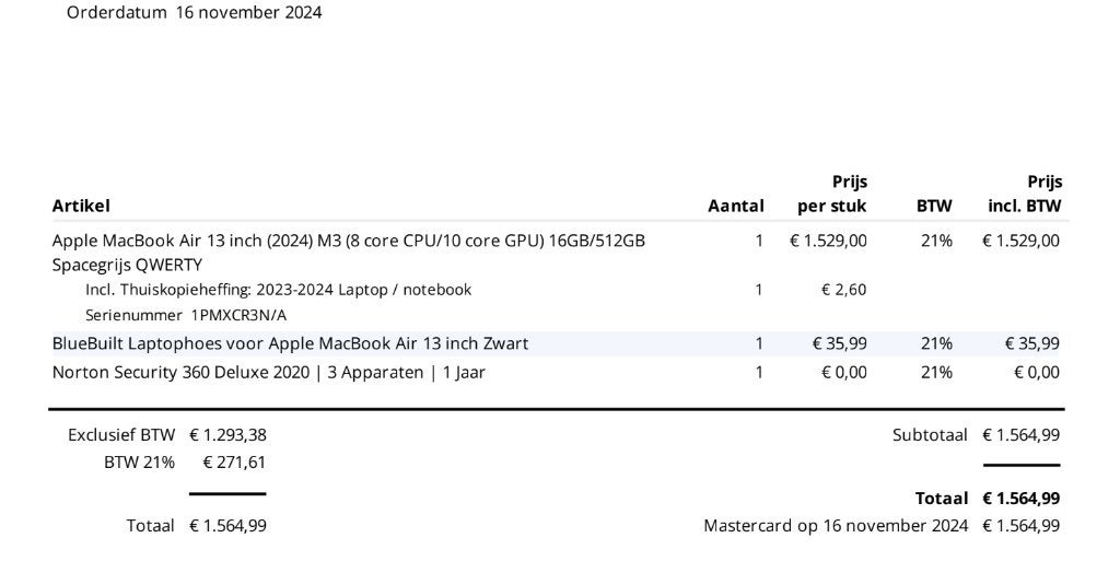 Foto 5 van Apple MacBook Air 13 inch (2024) M3 - 16GB/512GB Spacegrijs