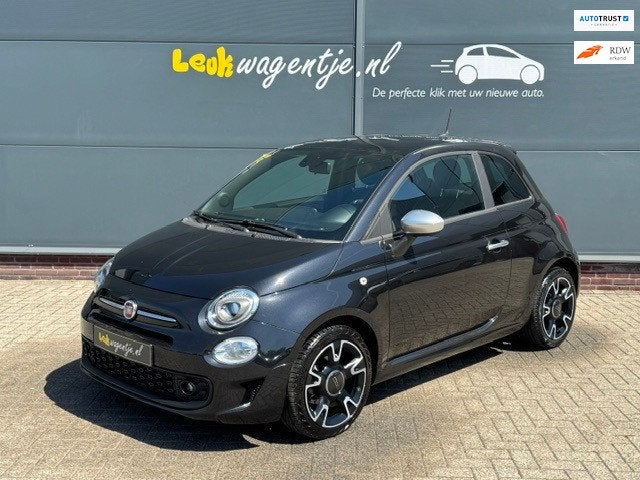 Fiat 500 1.0 Hybrid Rockstar *carplay *climate *cruise *pano, Auto's, Fiat, Voorwielaandrijving, Gebruikt, Zwart, 4 stoelen
