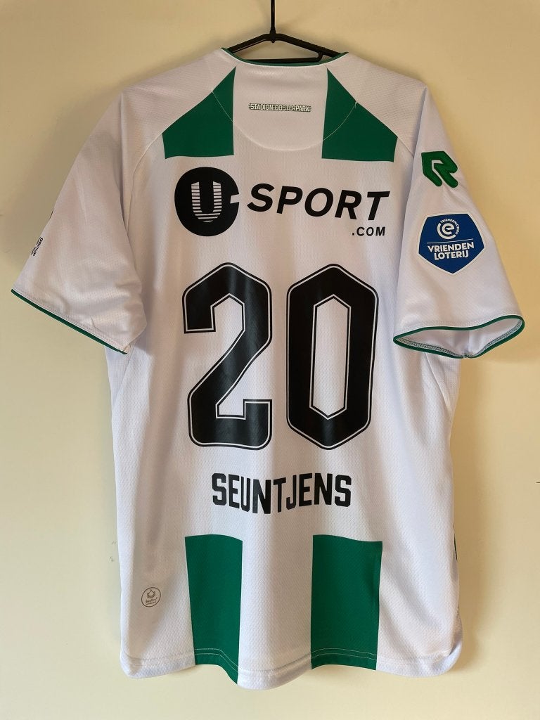 Seuntjens #20 FC Groningen Robey Voetbalshirt Maat M 25/26, Maat 48/50 (M), Ophalen of Verzenden, Zo goed als nieuw, Voetbal