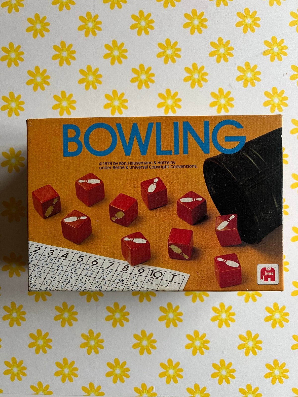 Vintage Jumbo Bowling Bordspel uit 1979 - Compleet, Een of twee spelers, Ophalen of Verzenden, Zo goed als nieuw
