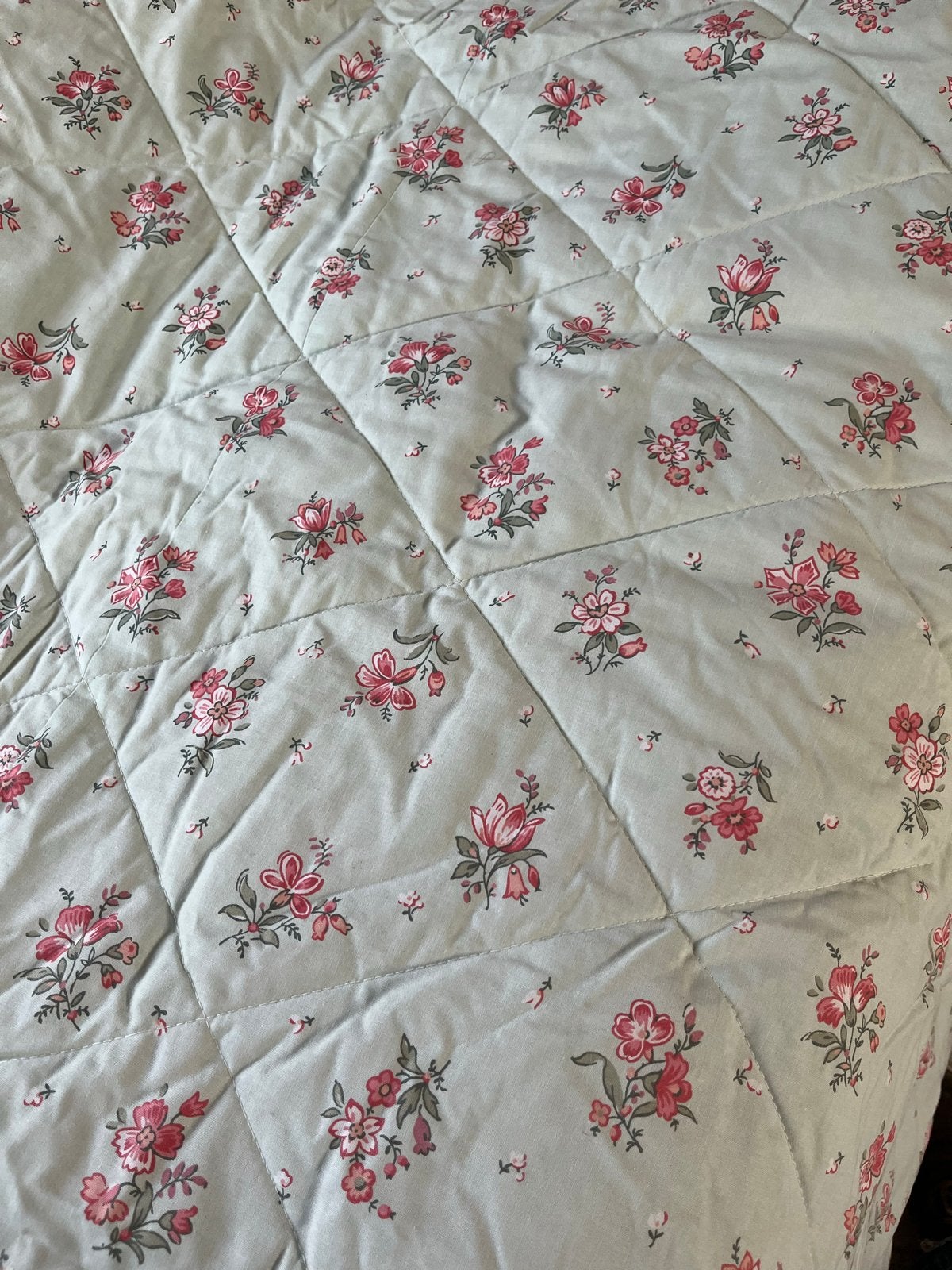 Vintage Laura Ashley  Bloemen Quilt/Sprei - Dubbelzijdig, Overige typen, Tweepersoons, Ophalen of Verzenden, Zo goed als nieuw