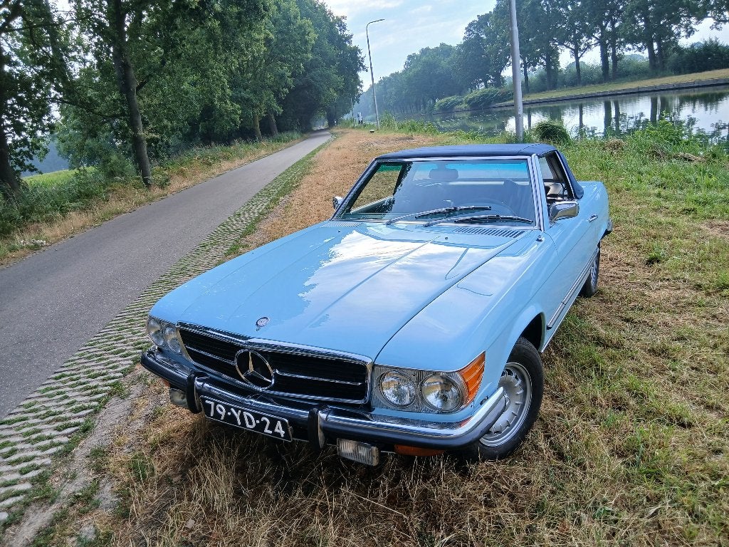 Mercedes Benz R107 450 SL 1971, Automaat, Achterwielaandrijving, Blauw, Mercedes-Benz