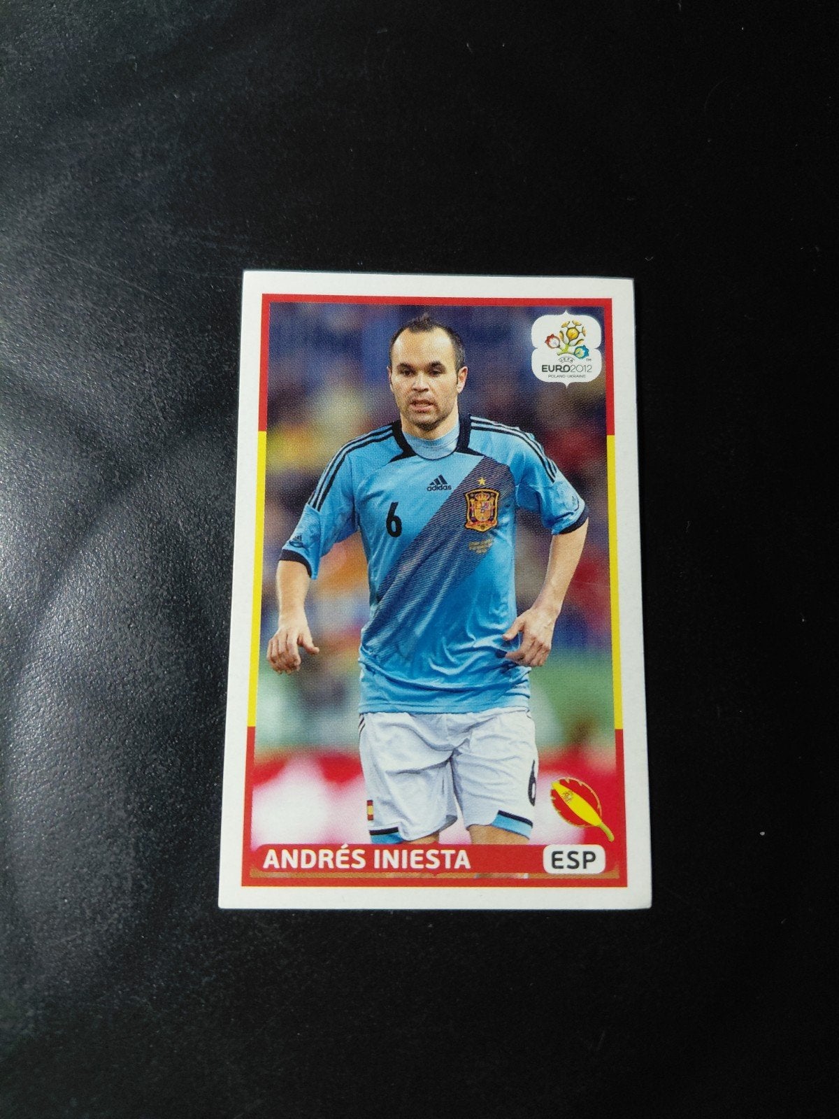 andres iniesta (spanje) panini ek 2012, Verzenden, Nieuw, Buitenlandse clubs, Poster, Plaatje of Sticker