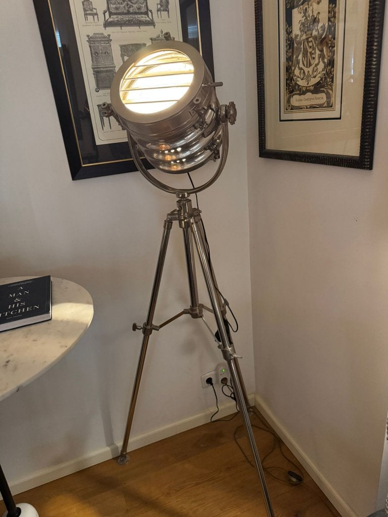 VLOERLAMP STAANDE LAMP Maritiem DESIGNLAMP Flamant NIKKEL, Ophalen, Wilms, Nieuw, Metaal