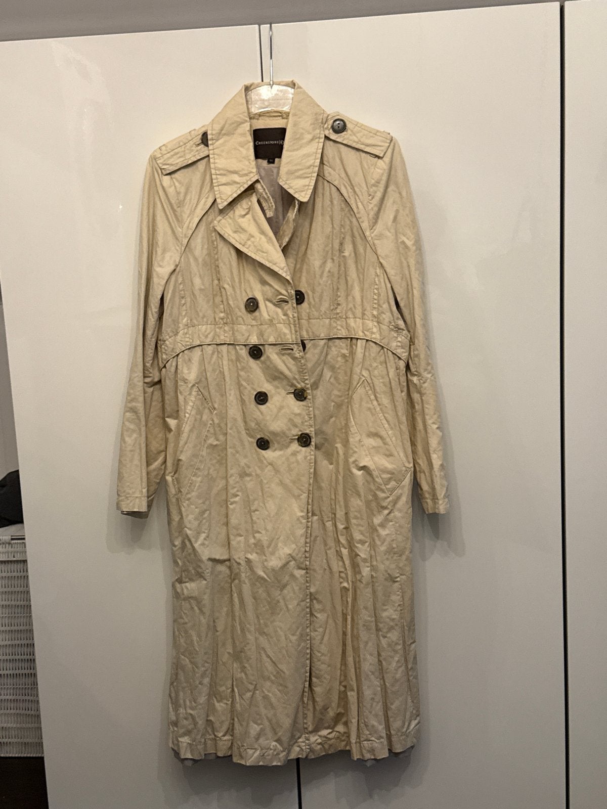 Creenstone Trenchcoat Maat 44 Beige, Ophalen of Verzenden, Zo goed als nieuw, Maat 42/44 (L), Beige