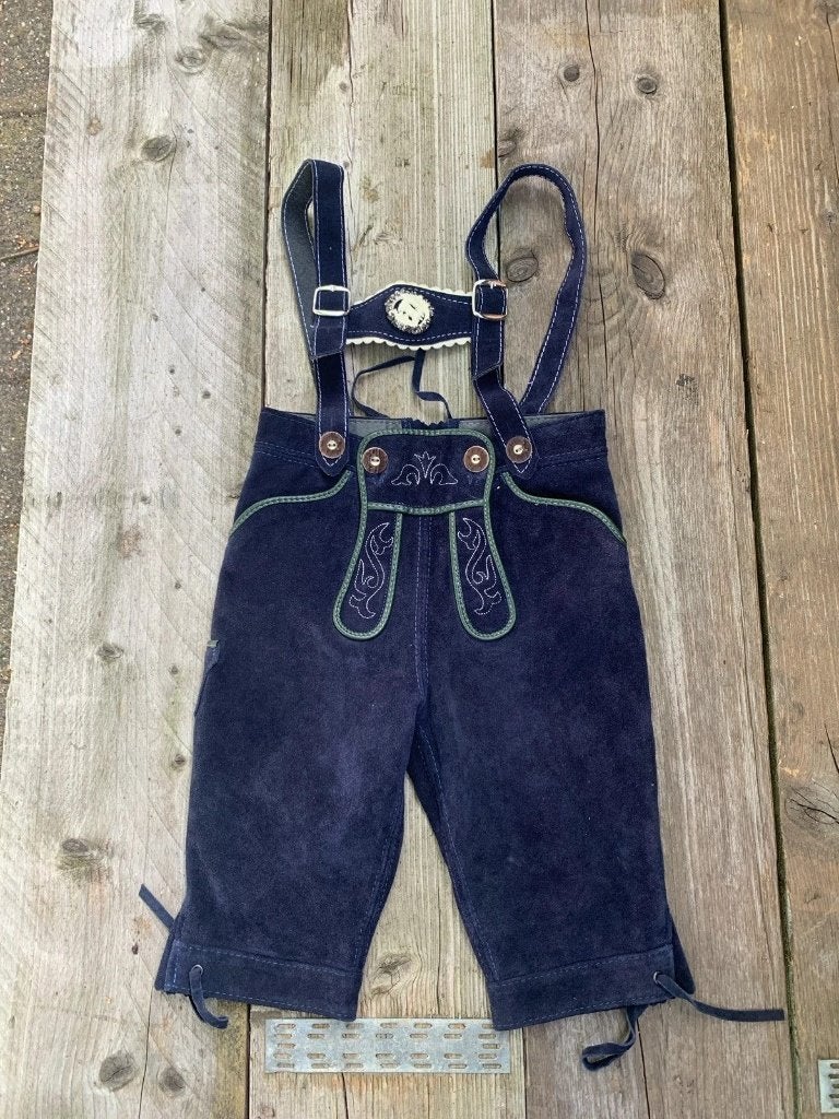 Lederhozen blauw kindermaat 98, Kinderen en Baby's, Djt@dejuistetoon.eu, Ophalen of Verzenden, Zo goed als nieuw, Mon Plaisir 19, Etten-Leur, Netherlands