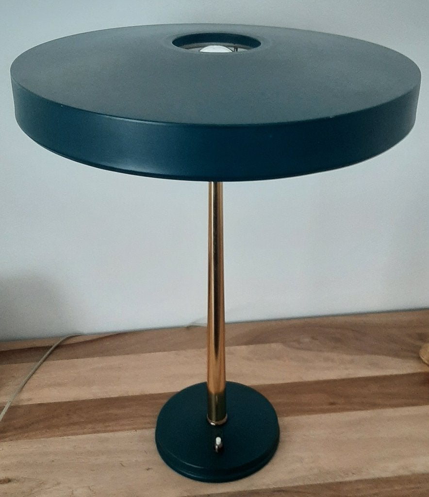 BUITENKANS ! Philips lamp “Louis Kalff Timor 69” groen/goud, Ophalen