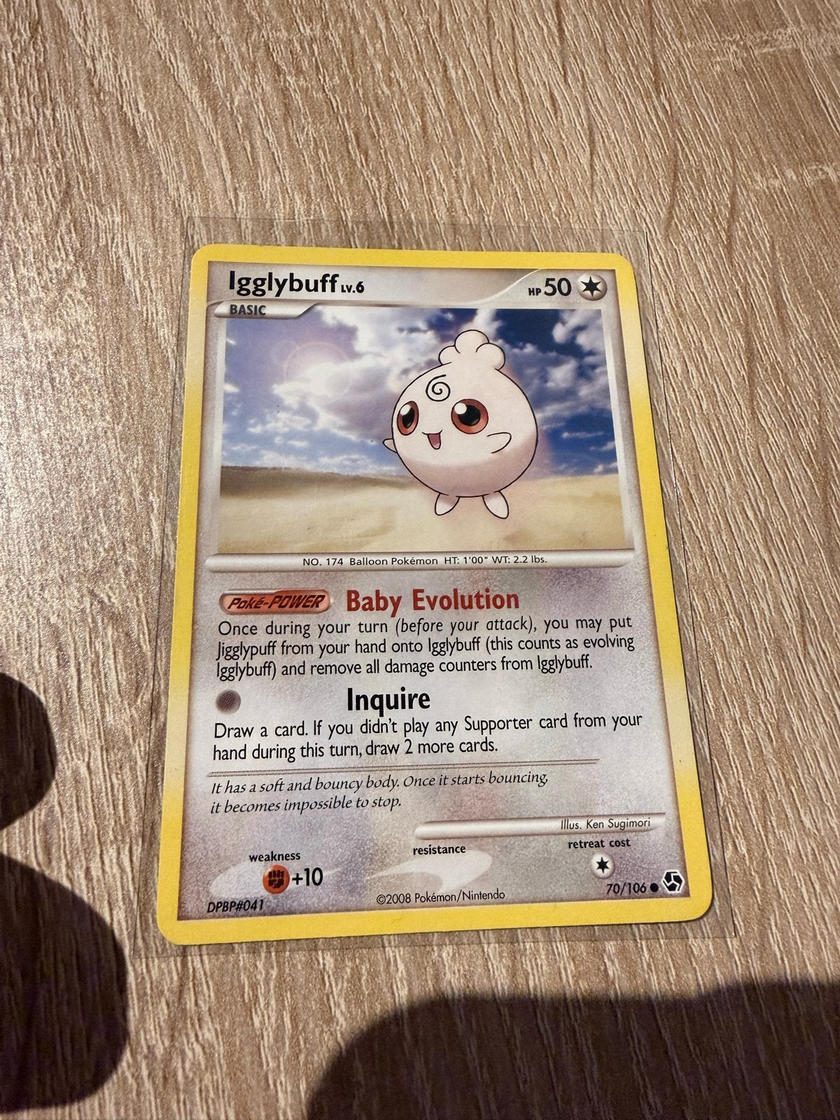 Igglybuff LV.6 Pokémon kaart DPBP#041, Ophalen of Verzenden, Gebruikt, Losse kaart