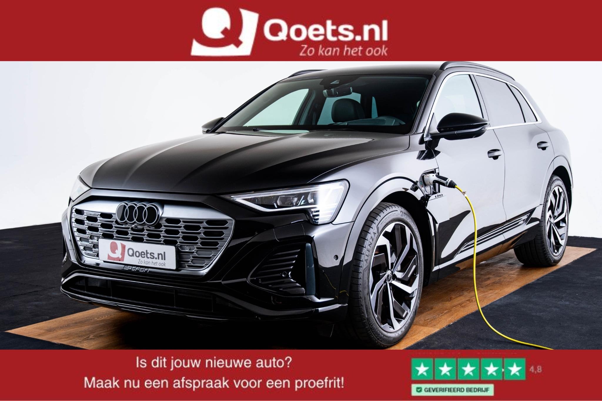 Audi Q8 e-tron 50 quattro S Edition 95 kWh Adaptieve Cruise, Auto's, Audi, Automaat, 12 maanden, Parkeerassistent, 95 kWh
