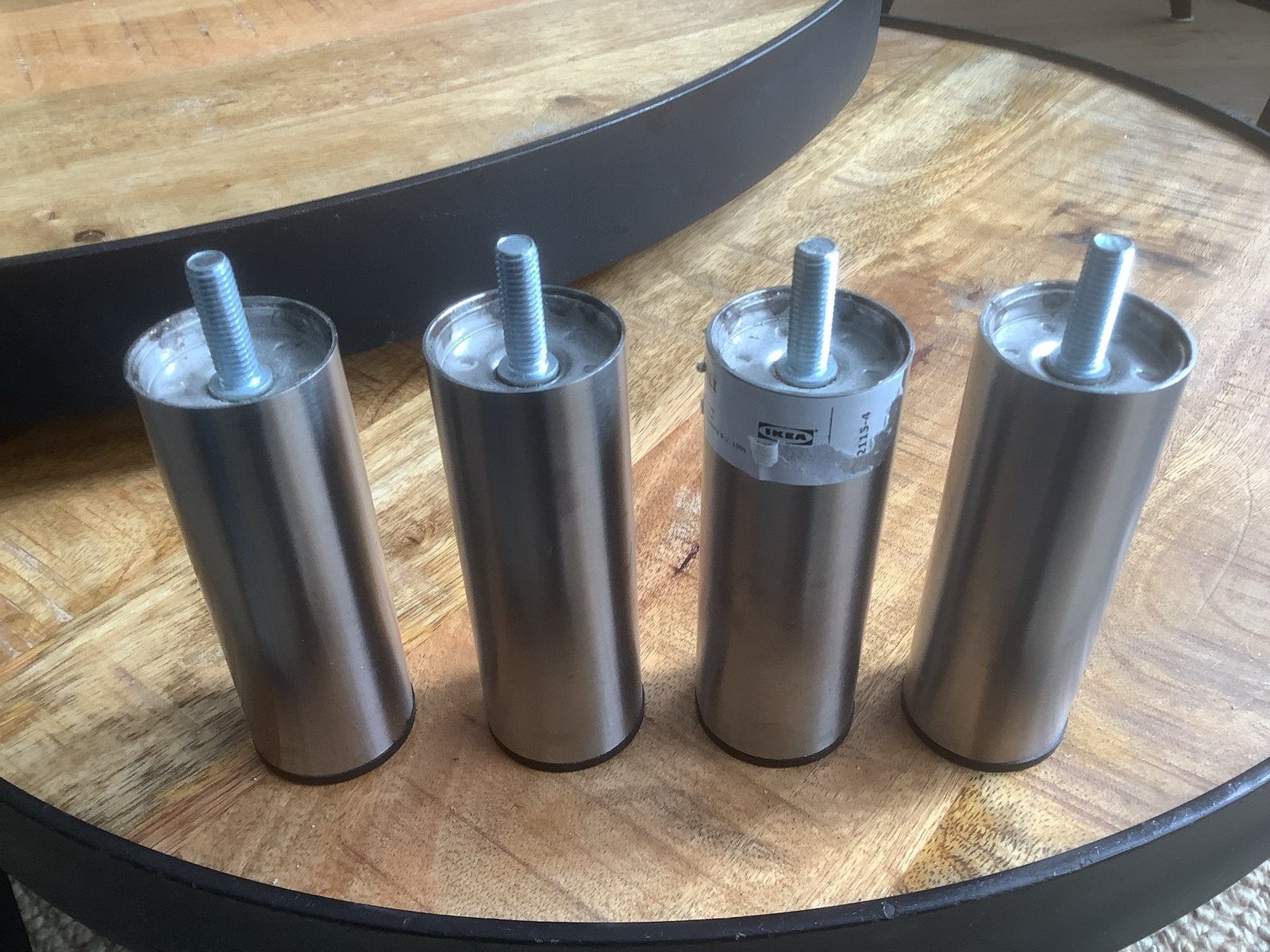 IKEA Capita poten (4 stuks) - Roestvrij staal, Ophalen of Verzenden, Gebruikt, Zilver, Metaal