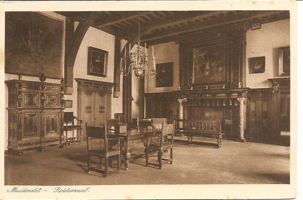 Muiderslot Ridderzaal   Muiden, Ophalen of Verzenden, 1940 tot 1960, Ongelopen, Noord-Holland
