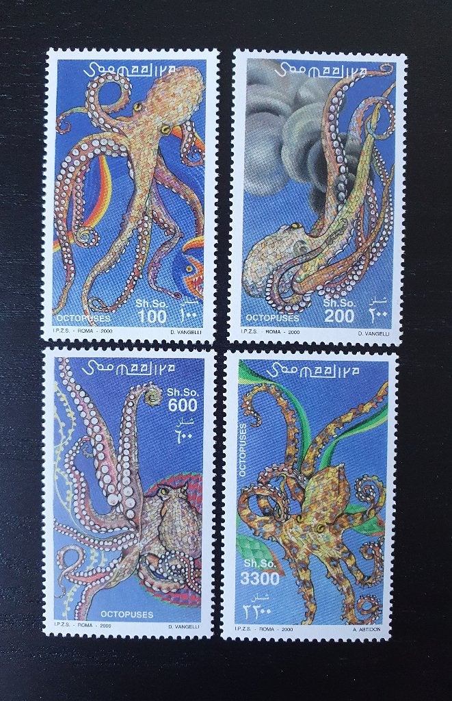 Somalie 2000 Octopus Inktvis Michel 828-831 postfris, Verzenden, Postfris, Dier of Natuur