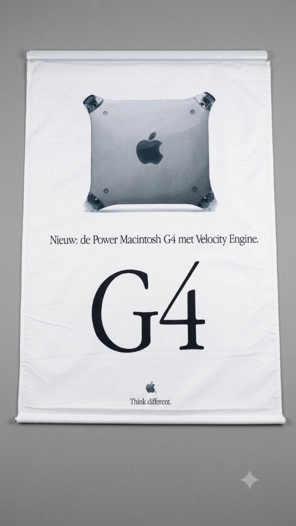 Apple G4 Think Different Dealer Banner Rare Double Sided, Ophalen of Verzenden, Apple