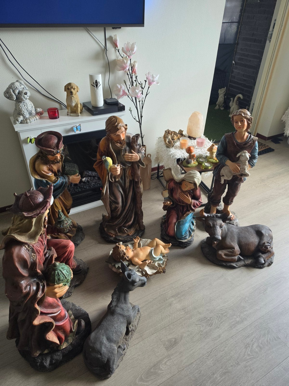 Grote Kerststal Beelden Set - 85 cm Hoog, Diversen, Ophalen, Gebruikt
