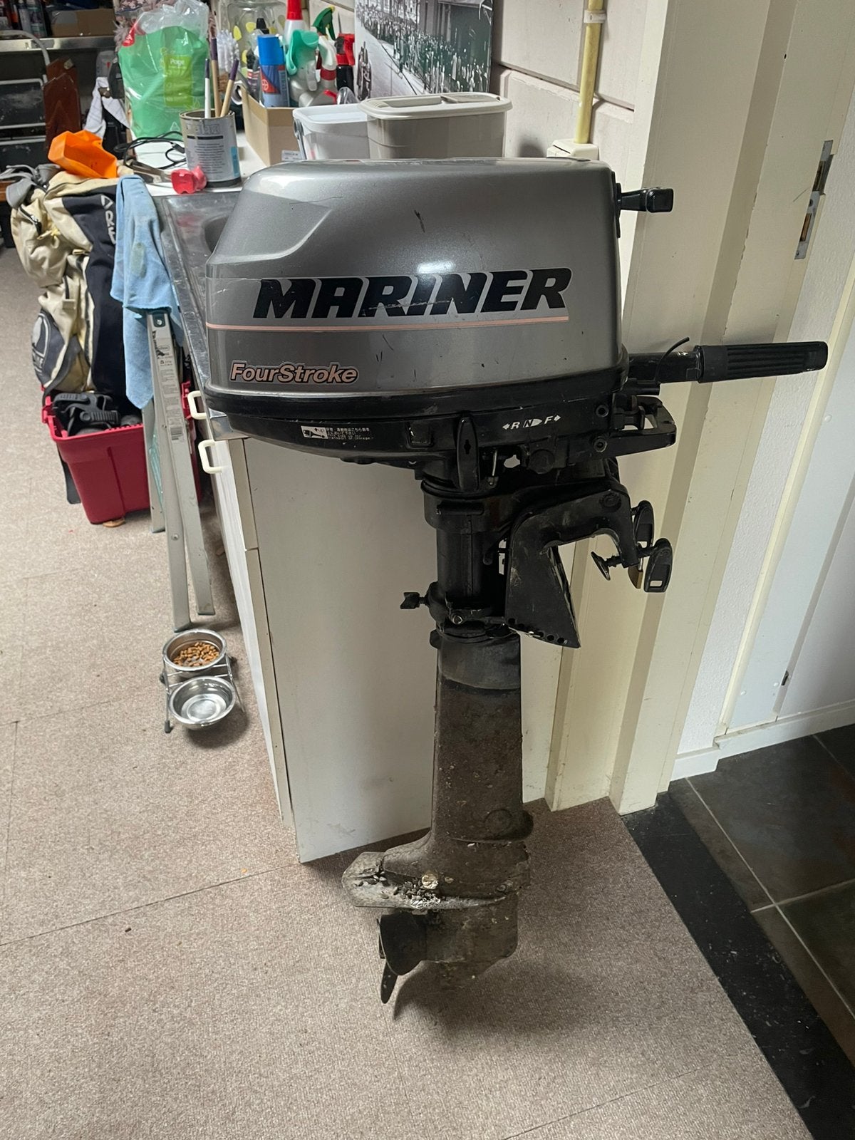 Buitenboordmotor Mariner 5 pk 4 stroke langstaart, Watersport en Boten, Ophalen, Gebruikt, 5 tot 10 pk, Viertaktmotor