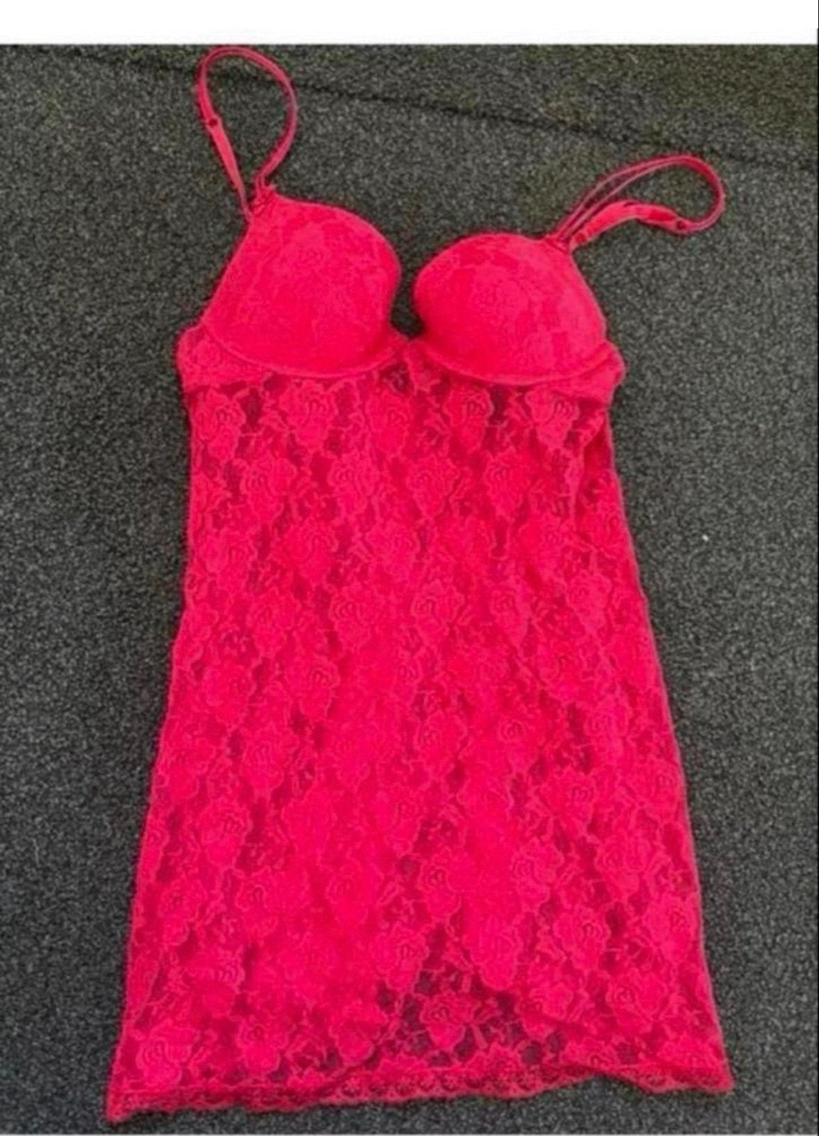 H&M rood kanten babydoll nachthemd, Ophalen of Verzenden, Rood, Nachtkleding