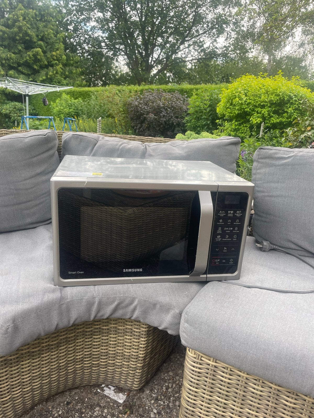 Samsung Smart Oven Combimagnetron - Zilver, Ophalen, Combimagnetron, Gebruikt, Grill