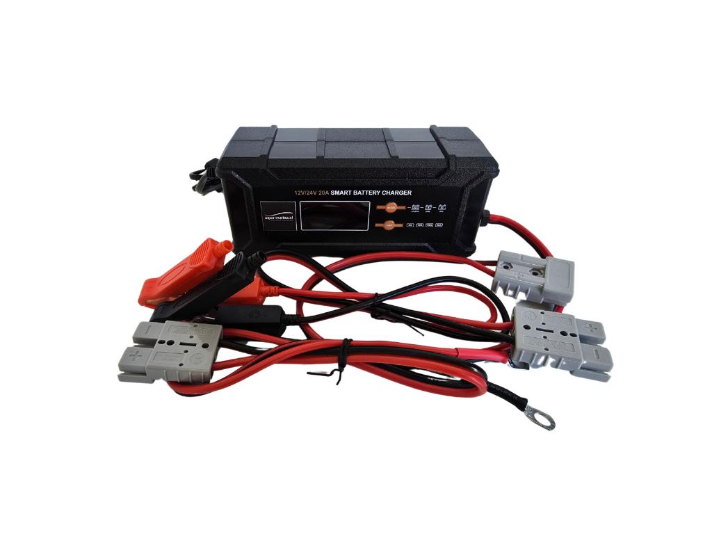 LiFePO4 Acculader 12V/24V - 20A/10A | Smart Battery Charger, Info@aqua-marina.nl, Aqua-Marina.NL, Nieuw, Smart