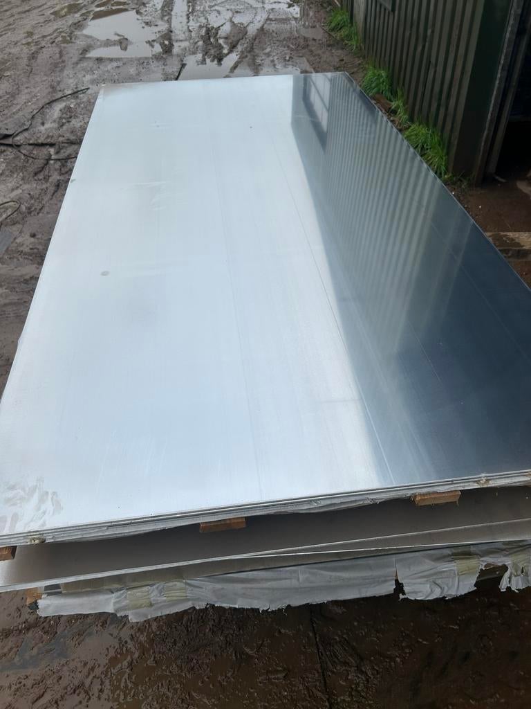 Aluminium Gladde plaat 2500x1250x2 mm, Ophalen, Zo goed als nieuw, Overige materialen, Minder dan 20 mm