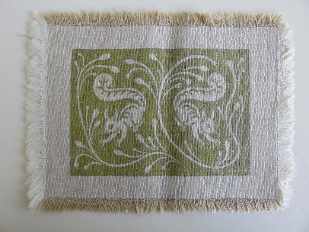 vintage scandinavische stoffen glazenonderzetter eekhoorn, Ophalen of Verzenden, Huis en Inrichting