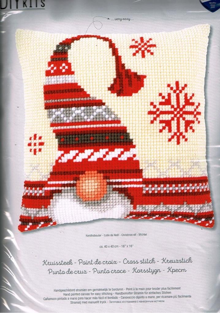Cado vervaco borduurpakket kussen, kerstkabouter, Ophalen of Verzenden, Nieuw, Handborduren, Borduurpakket