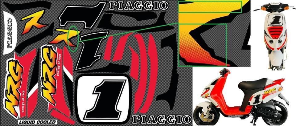Piaggio NRG Stickers uit 1995 - zeldzaam, Verzenden, Gebruikt, Kap, Piaggio