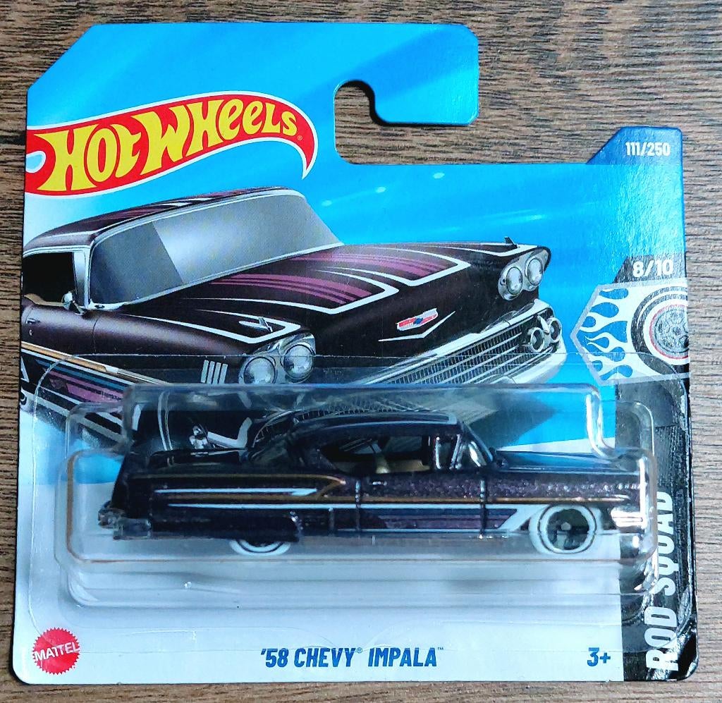 Hot Wheels '58 CHEVY IMPALA 1/64, Ophalen of Verzenden, Nieuw, Auto
