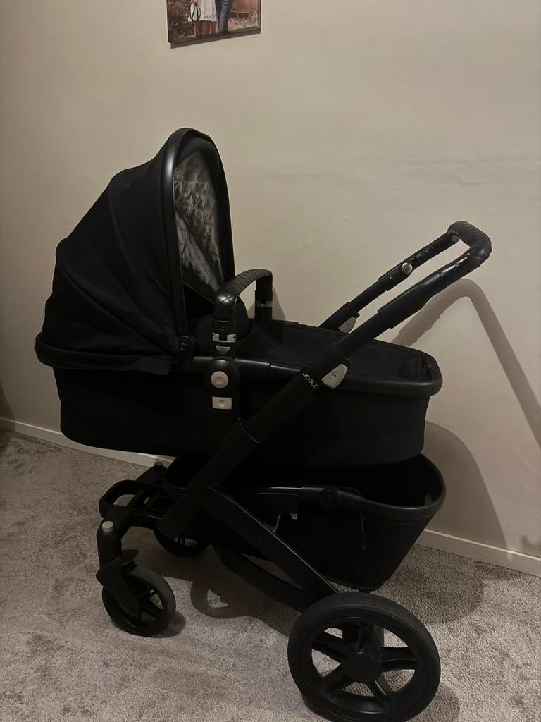 Joolz Geo zwart te koop, driedelig, Kinderen en Baby's, Kinderwagens en Combinaties, Gebruikt, Combiwagen, Verstelbare duwstang