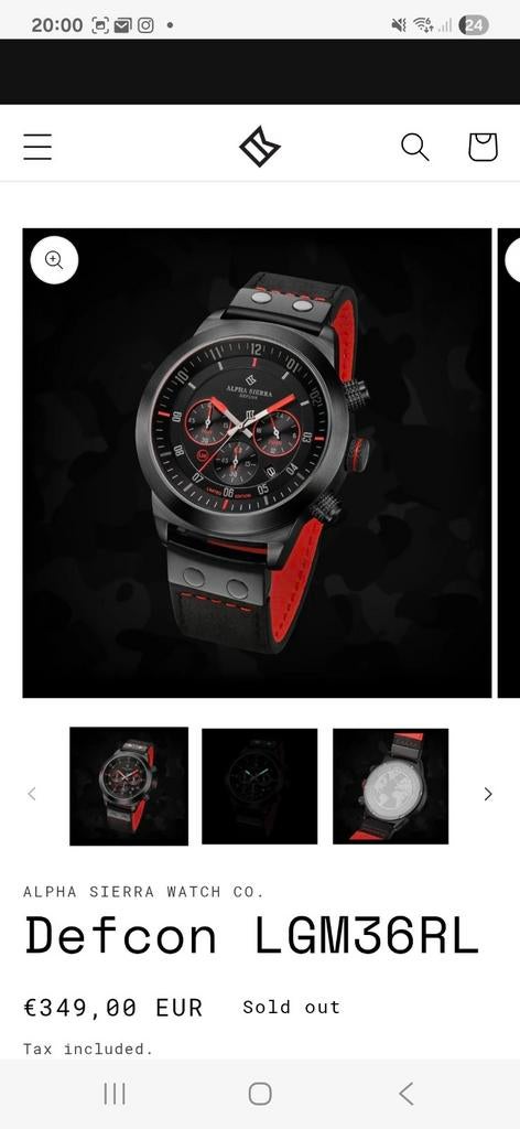 Alpha Sierra Defcon Horloge nieuw is doos, Sieraden, Tassen en Uiterlijk, Horloges | Heren, Overige merken, Leer, Staal, Polshorloge