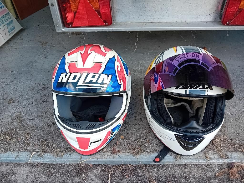 2x brommerhelm, Fietsen en Brommers, Brommerhelmen, Ophalen of Verzenden, Gebruikt, Medium, Overige merken