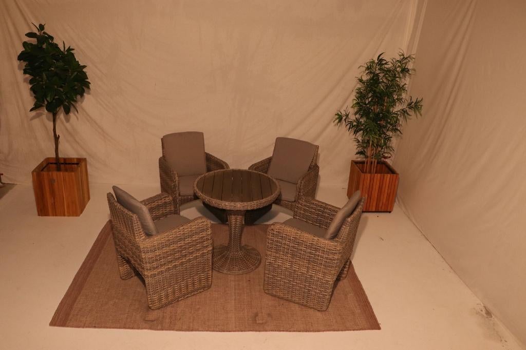 4Seasons Outdoor Barbados wicker tuinset met tafel SALE #40, Tuin en Terras, 4 zitplaatsen, Bijzettafel, Ophalen of Verzenden