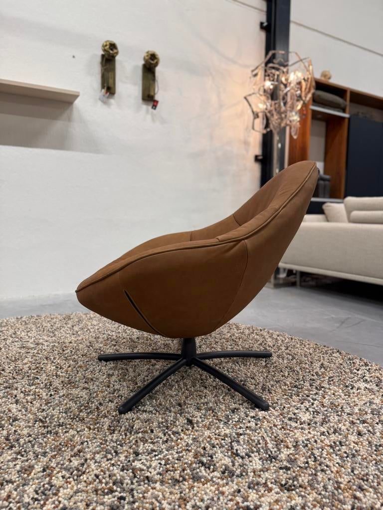 Nieuw Label van den Berg Hidde Fauteuils Cognac Waterbuffel, Huis en Inrichting, Nieuw, Label van den Berg, 50 tot 75 cm, Leer