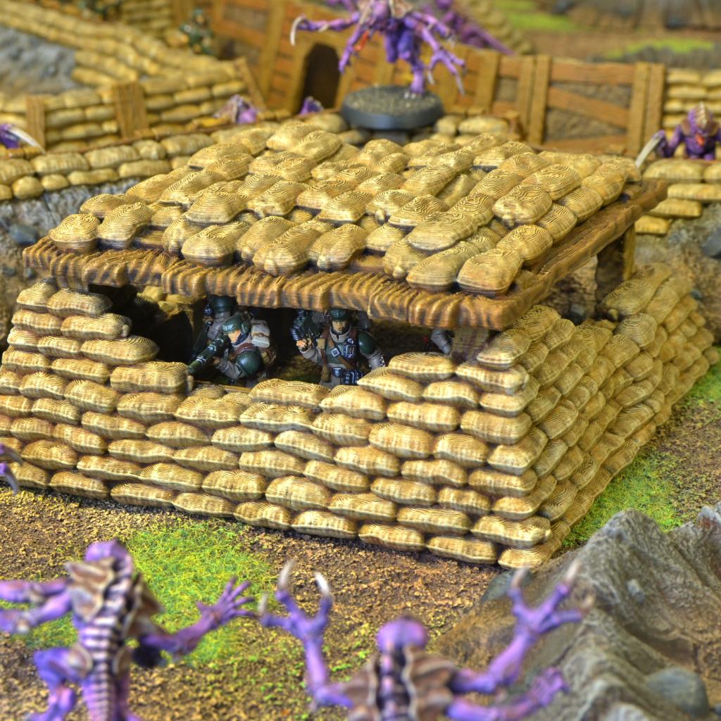 Loopgraven Terreinset – 57-delig voor 40K / Bolt Action, Hobby en Vrije tijd, Wargaming, Zo goed als nieuw, Figuurtje(s), Ophalen of Verzenden