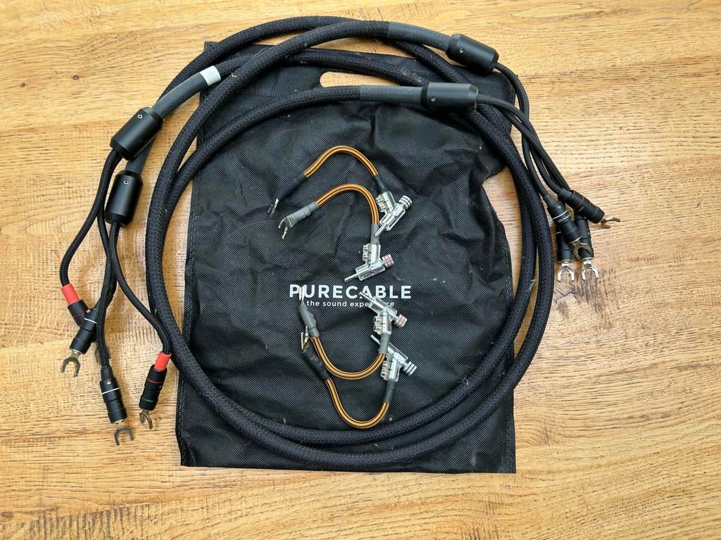 Purecable MSTR incl jumpers - 2 x 1,80m, Ophalen of Verzenden, Zo goed als nieuw, Minder dan 2 meter, Luidsprekerkabel