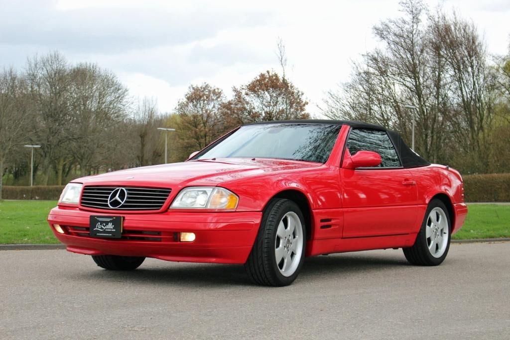 2000 Mercedes-Benz SL 500 - R129 - BTW-auto, NL kenteken, Auto's, Mercedes-Benz, Bedrijf, SL, Benzine, Cabriolet, Automaat, Rood