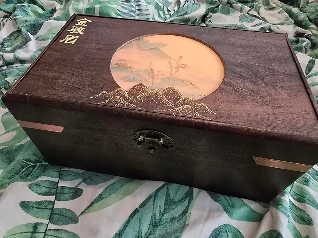 NIEUW bewaardoos thee China + 2 luxe potten zwarte thee Wuyi, Ophalen of Verzenden, Nieuw