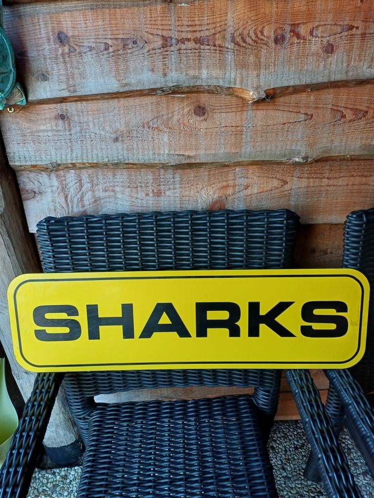 Waarschuwingsbord voor haaien., Watersport en Boten, Ophalen of Verzenden, Overige typen