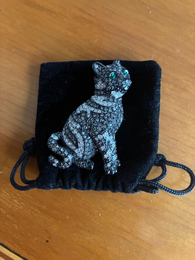 Swarovski Kattenbroche - Nieuwstaat!, Overige materialen, 4 tot 7 cm, Zwart, Nieuw