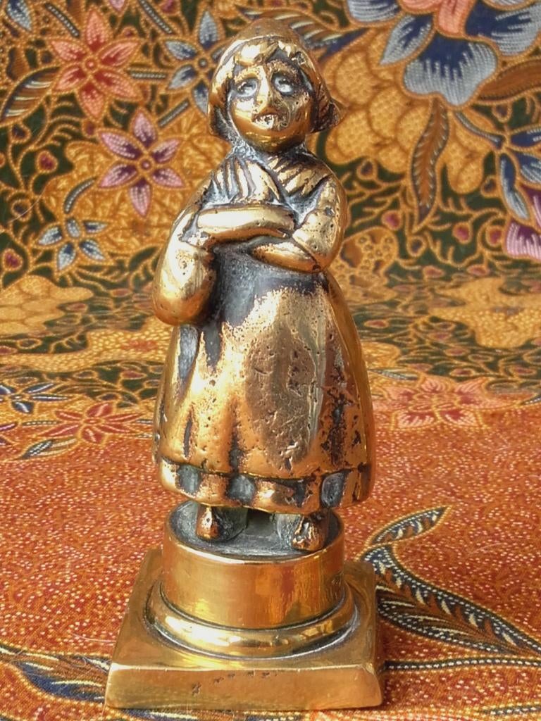 Mooi stel antieke beeldjes uit Engeland van man en vrouw., Antiek en Kunst, Antiek | Koper en Brons, Ophalen of Verzenden, Koper
