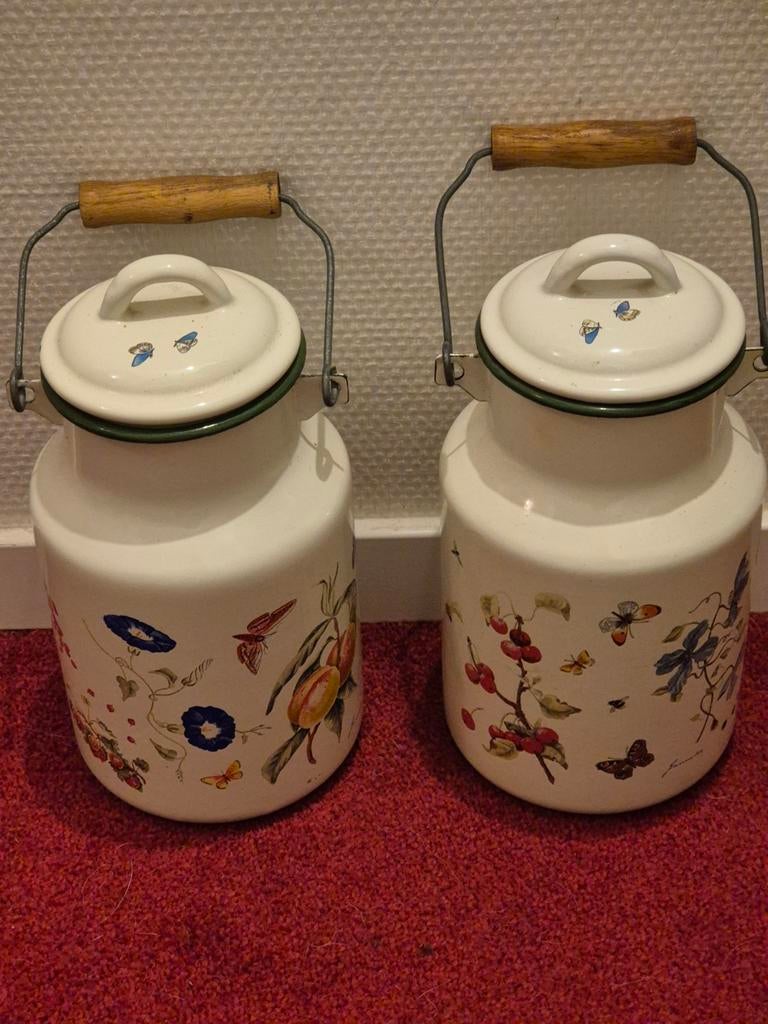 JBS Janneke Brinkman Salentijn Melkkan Melkbus set 2003, Ophalen of Verzenden, Zo goed als nieuw, Overige materialen, Pot, Bus of Blik