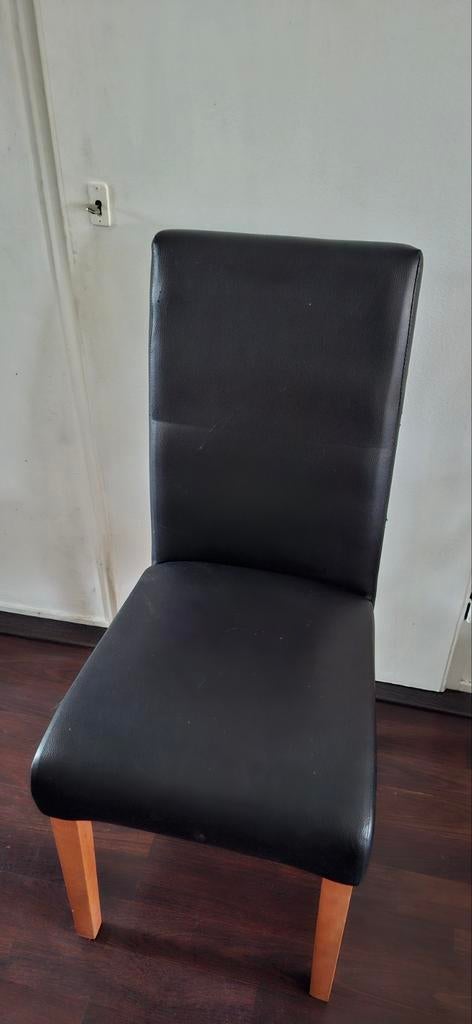 Gratis Stoel, Ophalen, Gebruikt, Zwart, Leer