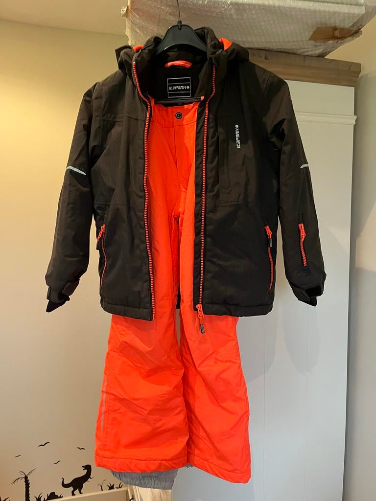 Icepeak skipak maat 128 - Fluor roze/grijs, Ophalen of Verzenden