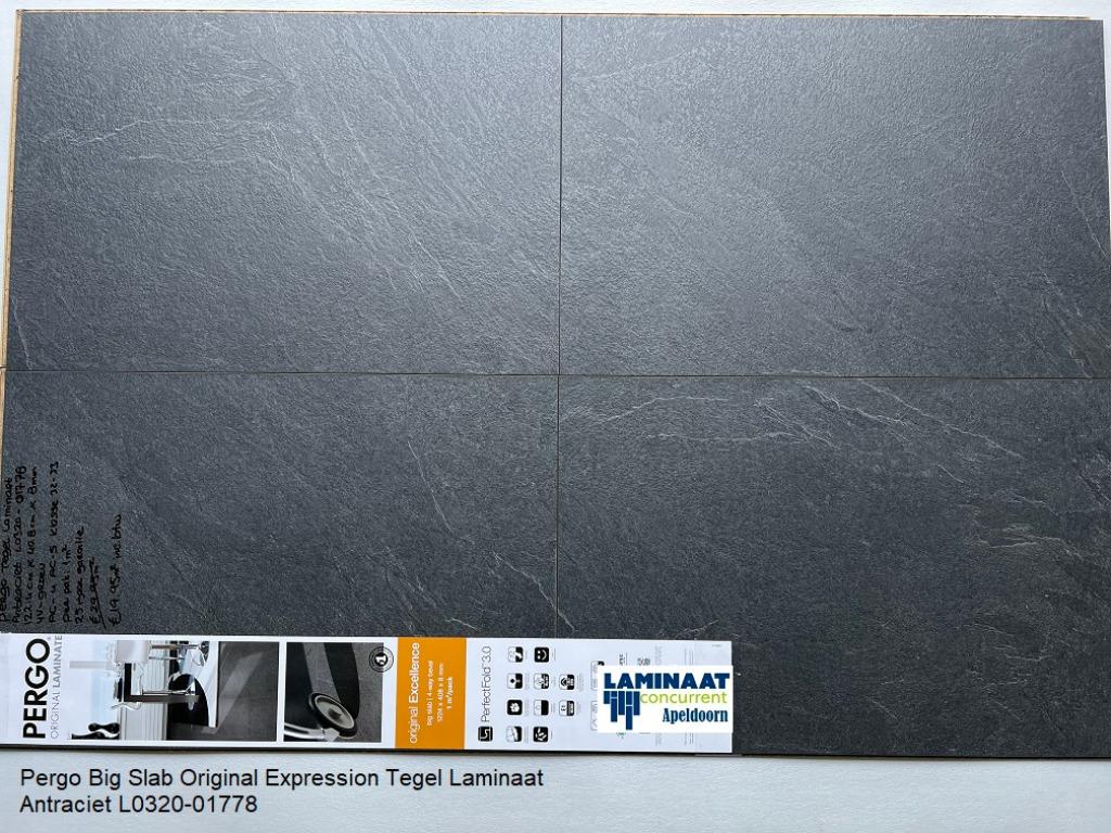 Grote Tegel Laminaat vloeren Zwart Grijs 20 X Decor Big Slab, 75 m² of meer, Ophalen of Verzenden, Tegel Laminaat, Laminaat