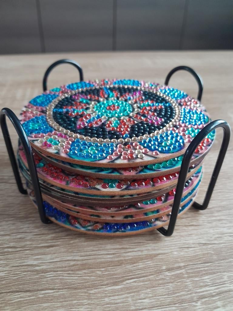 Diamond Painting Onderzetters met Houder, Huis en Inrichting, Woonaccessoires | Onderzetters, Nieuw, Glas of Kopje, Ophalen of Verzenden